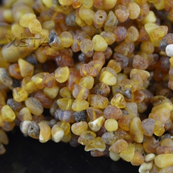 Raw amber necklace chips